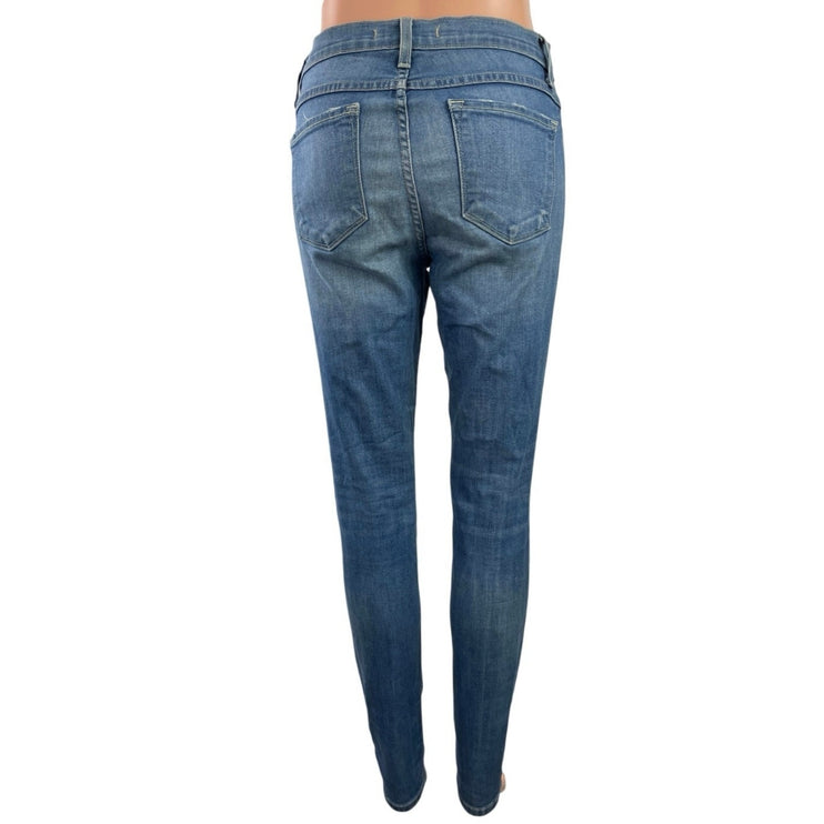 Flying Monkey Women's Blue High Waisted Distressed Skinny Denim Jeans Size 29