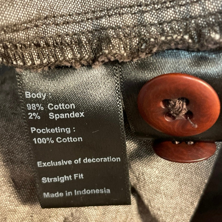 Flint and Tinder Womens Brown High Rise Straight Skinny Denim Jeans Pants Sz 30
