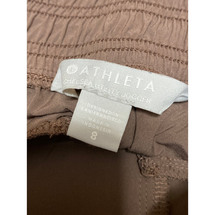 Athleta Chelsea Womens Brown High Rise Outdoor Utility Jogger Sweat Pants Size 8