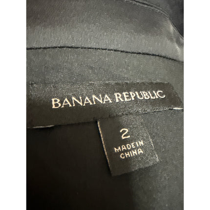 Banana Republic Women's Black Long Sleeve Coat Blazer Collared Jumpsuit Size 2
