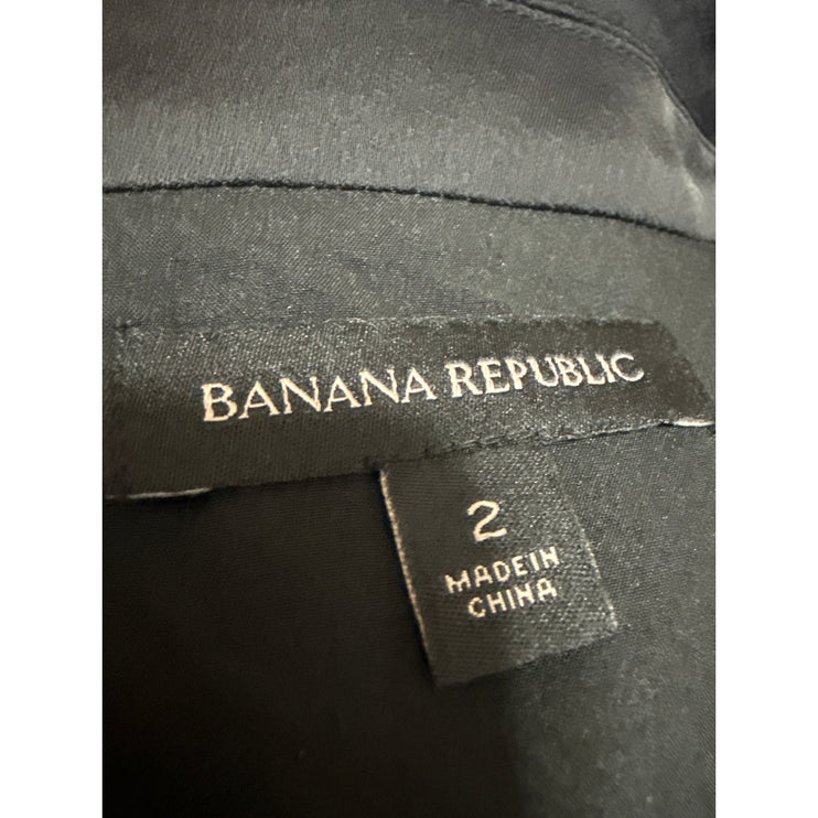 Banana Republic Women's Black Long Sleeve Coat Blazer Collared Jumpsuit Size 2