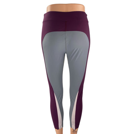 Women's Color Block Mid Rise Skinny Yoga Athletic Activewear Leggings Pants Sz S