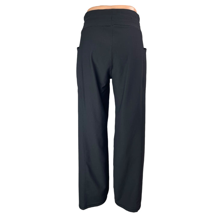 32 Degrees Black High Rise Wide Leg Yoga Activewear Athletic Trouser Pants Sz L