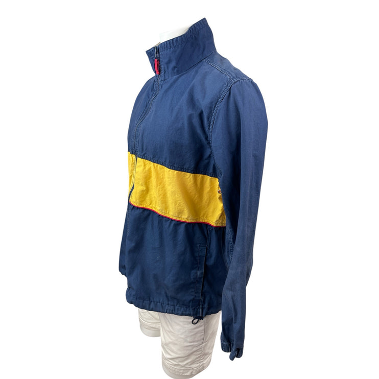 CPO Provisions Men's Blue Colorblock Full Zip Long Sleeve Windbreaker Jacket M