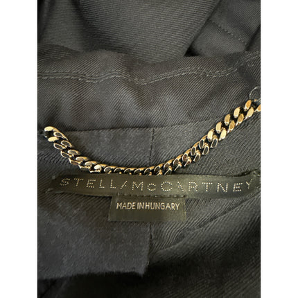 Stella McCartney Blue Gold Long Sleeve Double Breasted Blazer Coat Jacket Sz 14