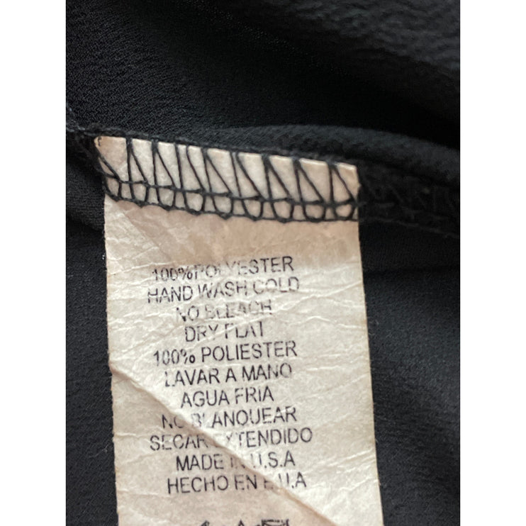 Poetry Black Mesh Sheer Long Sleeve Drape Waterfall Longline Robe Sleepwear OS