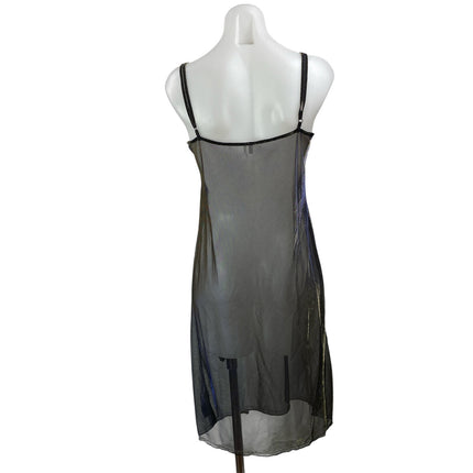 Urban Outfitters Out From Under Black Sheer Mesh Sleeveless Mini Slip Dress M