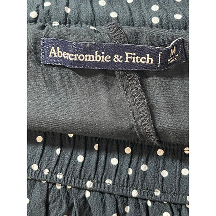 Abercrombie & Fitch Womens Black Polka Dot Elastic Waist Tiered Mini Skirt Sz M