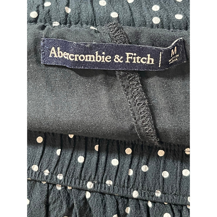 Abercrombie & Fitch Womens Black Polka Dot Elastic Waist Tiered Mini Skirt Sz M