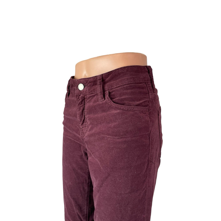 Mavi Sydney Womens Red Maroon Mid Rise Flared Bootcut Trousers Pants Size 25/30