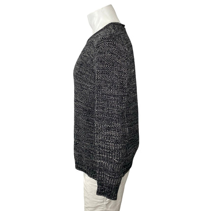 O'Hanlon Mills Men's Black Heather Long Sleeve Crew Neck Knit Sweater Top Size M