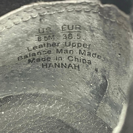 Sam Edelman Hannah Black Suede Leather Strap Almond Toe Chelsea Ankle Boots 8.5