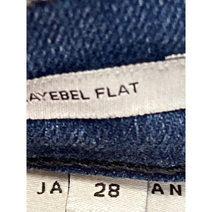 James Jeans Shayebel Flat Women's Blue High Ride Flared Bootcut Denim Jeans 28