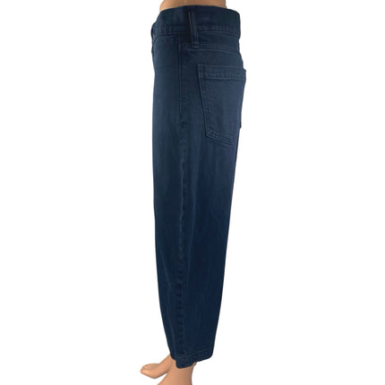Banana Republic Women's Blue Wide Leg High Waist Crop Denim Jeans Pants Size 27