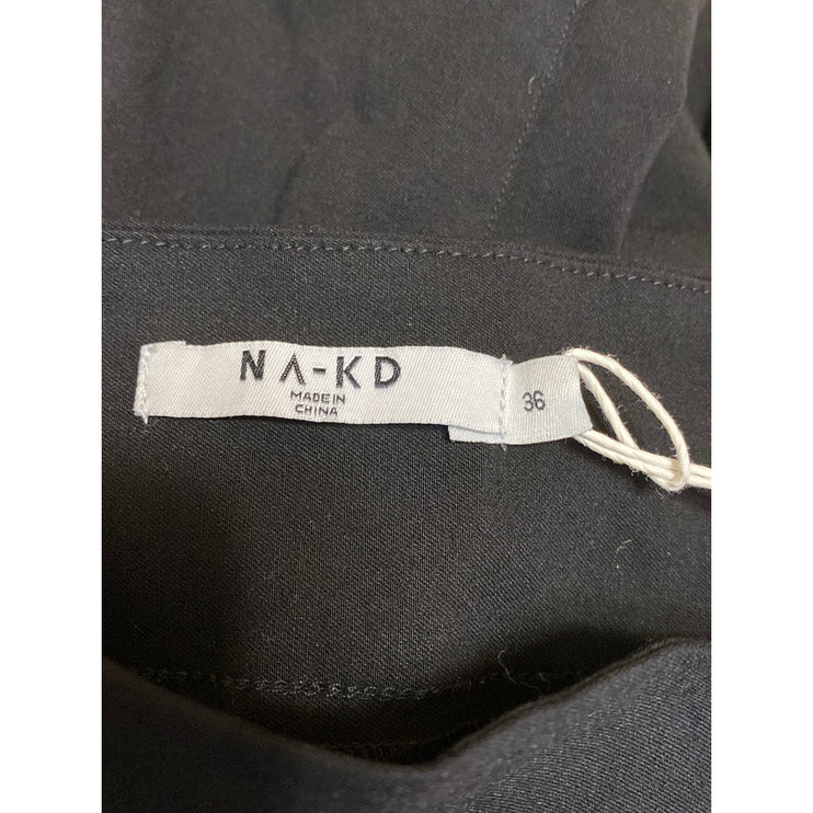 NEW NA-KD Black High Rise Slim Active Jean-ish Leggings Skinny Trousers Pants 36