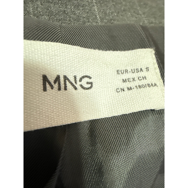 Mango MNG Women's Gray Long Sleeve Striped Double Breasted Blazer Suit Jacket S
