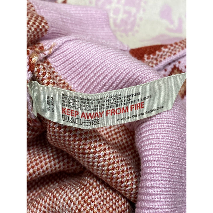 NEW Free People Pink Knit Snow Bunny Crop Sweater 2-Piece Pajama Lounge Set Sz S