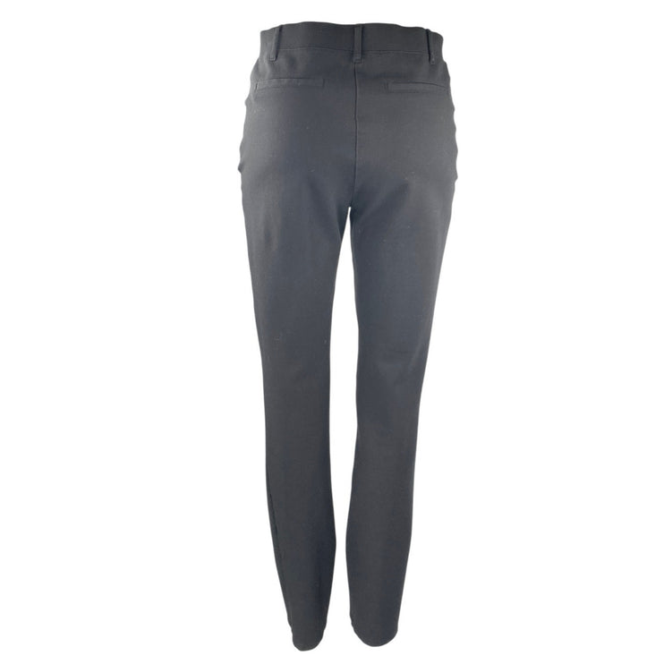 Quince Women's Black Straight Skinny High Waisted Pull On Trousers Dress Pants S