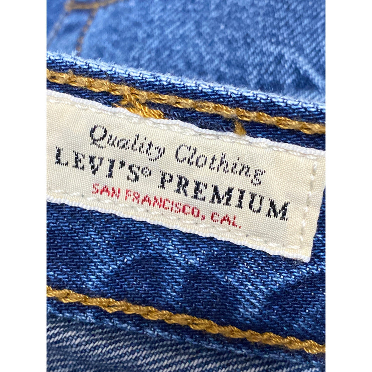 Levi's Women's Blue Medium Wash High Waisted Baggy Wide Leg Denim Jeans Pants 25