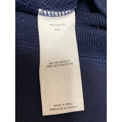 Derek Lam 10 Crosby Women's Navy Blue Gold Button Crewneck Sweatshirt Top Size M