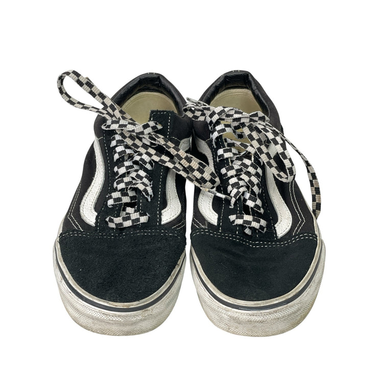 Vans Women's Black Lace Up Low Top Skate Skateboarding Sneakers Shoes Size 7.5