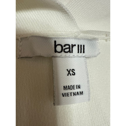 Bar III Women's White Ring Sleeveless Ribbed Knit Square Neck Tank Top Size XS