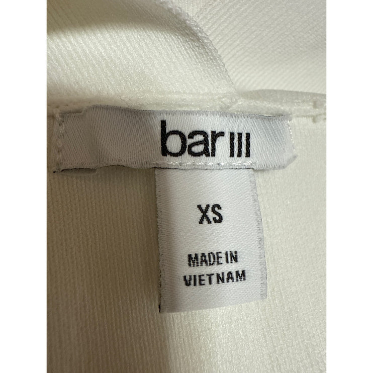 Bar III Women's White Ring Sleeveless Ribbed Knit Square Neck Tank Top Size XS