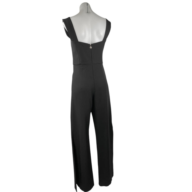 Nookie Divine Jumpsuit Black Sleeveless Split Wide Leg Overalls Jumpsuit Size M