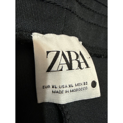 Zara Women's Black High Waisted Bootcut Flared Bell Bottom Trousers Pants Sz XL