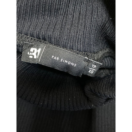 Le31 Par Simons Women's Black Ribbed Knit Long Sleeve Turtleneck Sweater Top XS