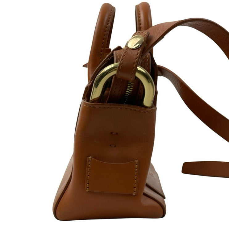J.Crew Harper Women's Brown Leather Crossbody Purse Mini Stachel Handbag OS
