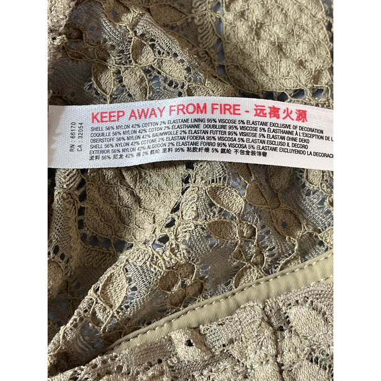 Free People Intimately Green Sleeveless Floral Lace Cami Camisole Tank Top Sz S