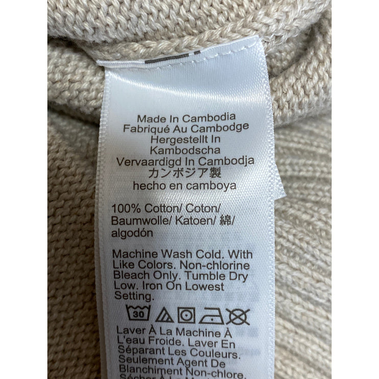 J.Crew Men's Beige Long Sleeve Crew Neck Knit Sweatshirt Sweater Top Size M