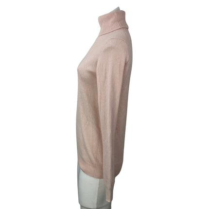 C for Bloomingdale Women's Pink 100% Cashmere Turtleneck Sweater Top Size M