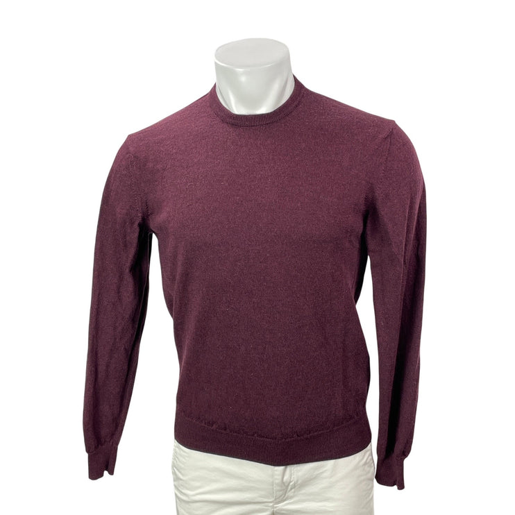 Octobre Edition 100% Merino Wool Mens Red Maroon Long Sleeves Sweater Top Size L