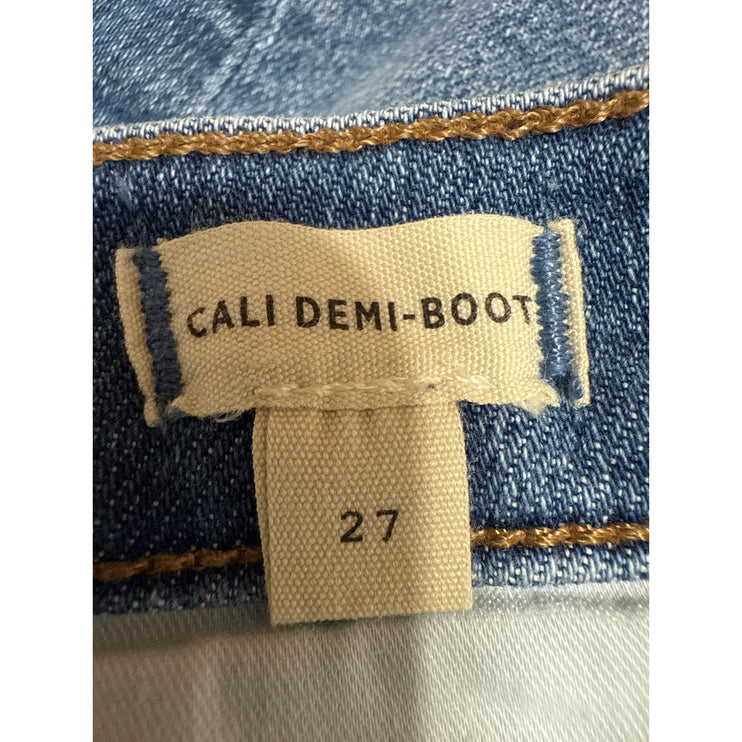 Madewell Cali Demi Boot Women's Blue High Rise Cropped Flared Denim Jeans Sz 27
