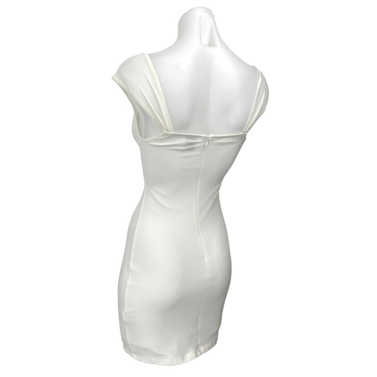 Princess Polly White Sleeveless Bandeau Cami Camisole Tank Mini Bodycon Dress 2