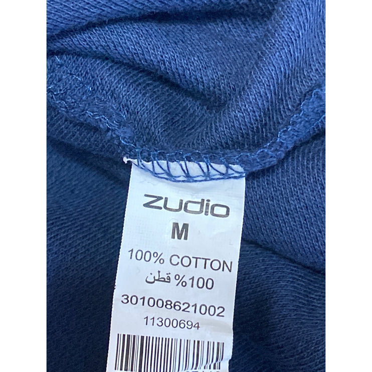 Zudio Men's Navy Blue Short Sleeve Crew Neck Basic Casual T Shirt Tee Top Size M