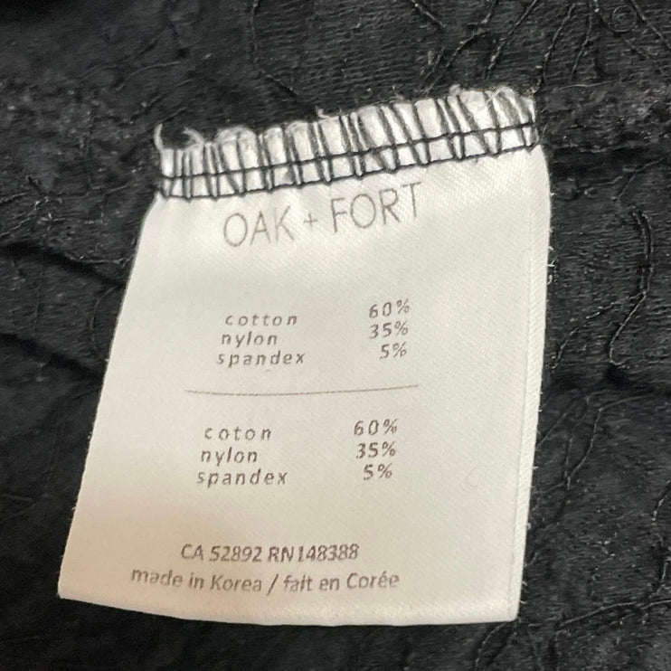 Oak + Fort Black Sleeveless Scoop Neck Cami Camisole Cropped Tank Top Size M