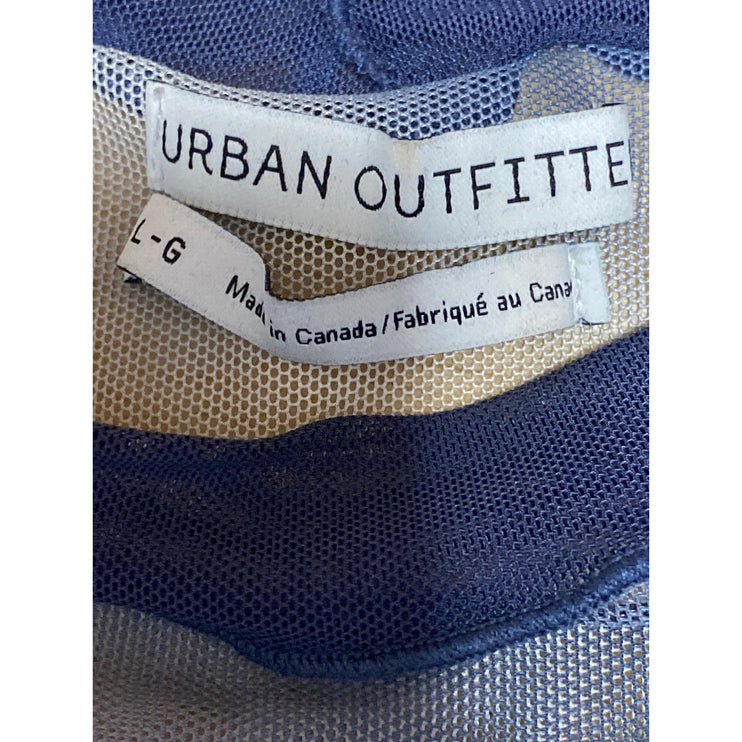 Urban Outfitters Blue Tie Dye Short Sleeve Mesh Crew Neck T Shirt Tee Top L