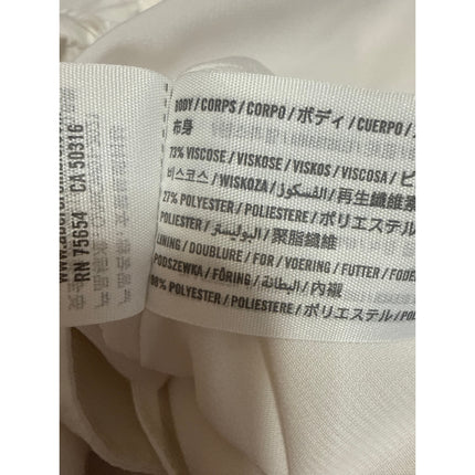 Abercrombie & Fitch Women's White Long Sleeve Tie Faux Wrap Shirt Crop Top XS