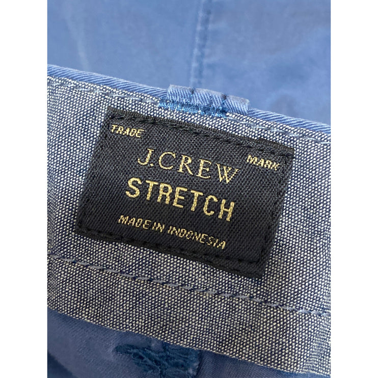 J.Crew Stretch Men's Blue Cotton Mid Rise Slim Straight Chino Bermuda Shorts 33