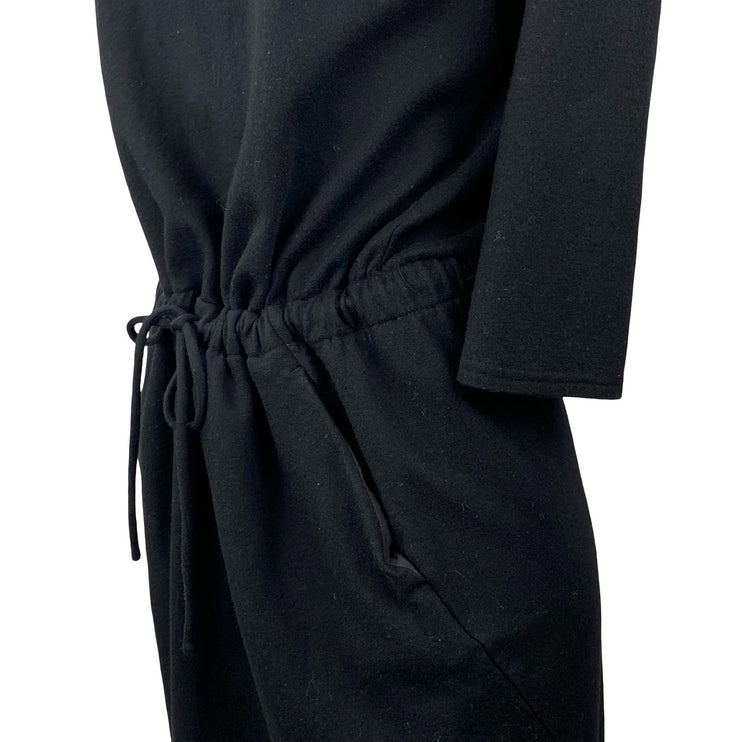 Aritzia The Group Babaton Black 100% Wool Long Sleeve Mini Blouson Dress Size M