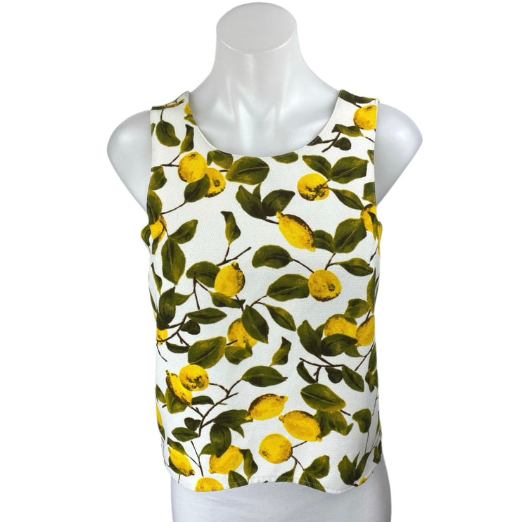Zara Multicolor Lemon Graphic Print Sleeveless Cami Camisole Tank Top Size XS