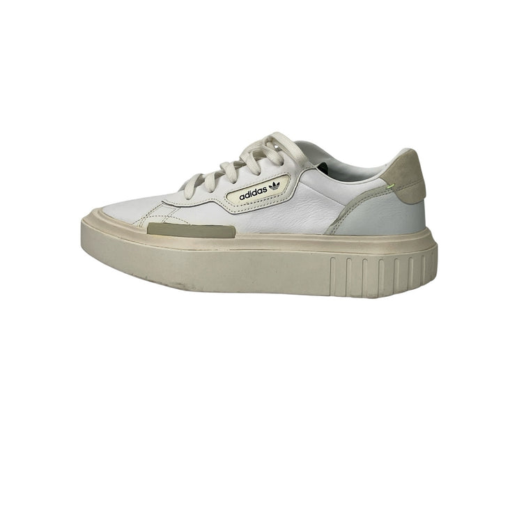 Adidas Hypersleek Women's Cream White Platform Lace Athletic Sneakers Shoes S47