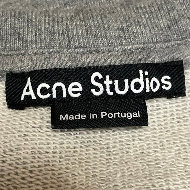 Acne Studios Kids Gray Fleece Long Sleeve Crew Neck Sweater Sweatshirt Top 3-4