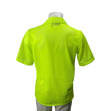 Reclaimed Vintage Neon Mesh Collared Button Down Shirt Short Tracksuit Set XS/S