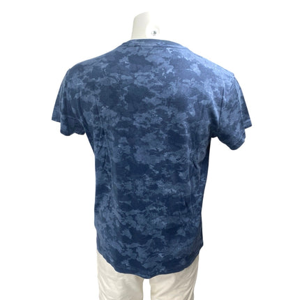 J. Lindeberg Men's Blue Camo Camouflage Short Sleeve Pocket T Shirt Tee Top XL