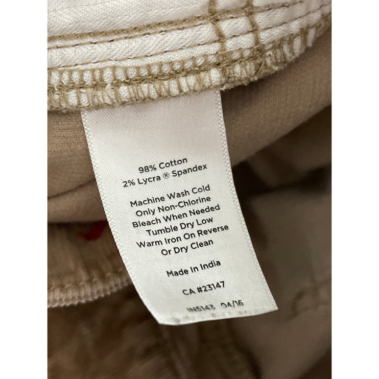 Talbots Flawless Five-Pocket Women's Tan Khaki Beige Corduroy Trousers Pants 12