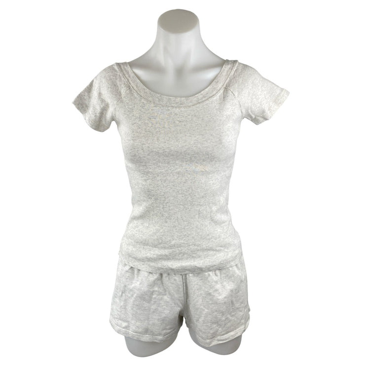 Brandy Melville Gray Cami Top T-Shirt Wide Leg Athletic Sleepwear 3 Piece Set S